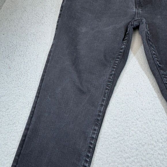 True Religion Jeans Men 36x33 Black Rocco Relaxed Skinny Stretch Faded Flap - Picture 5 of 16